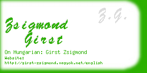 zsigmond girst business card